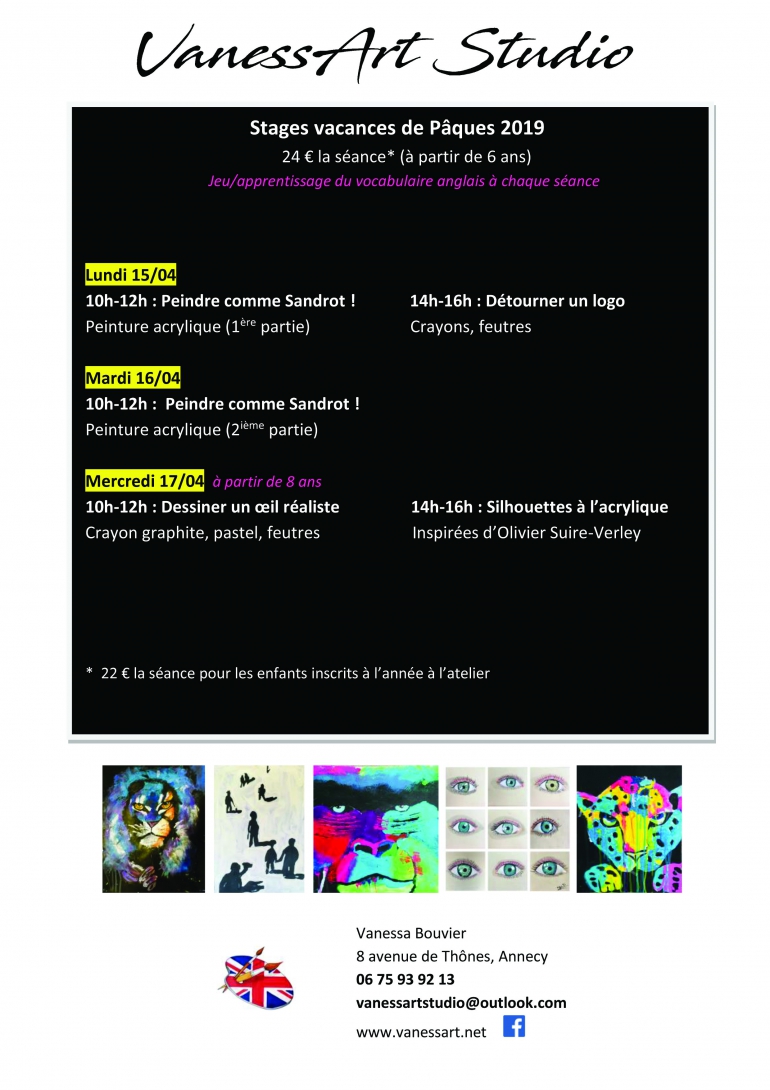 April 2019 children short courses