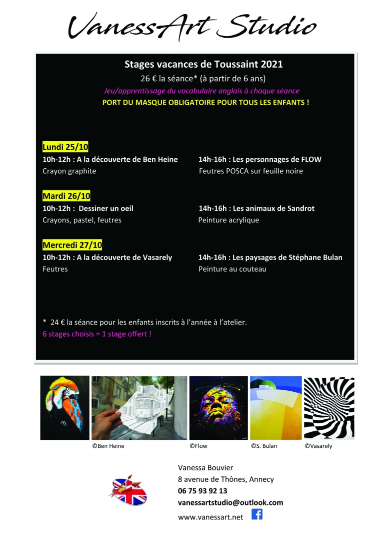 Stages Enfants Toussaint 2021