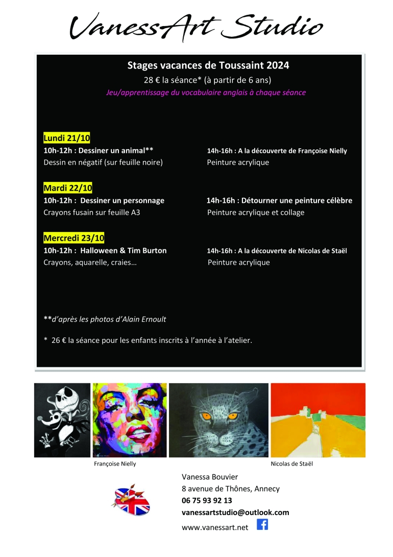 Stages Enfants Toussaint 2024 !