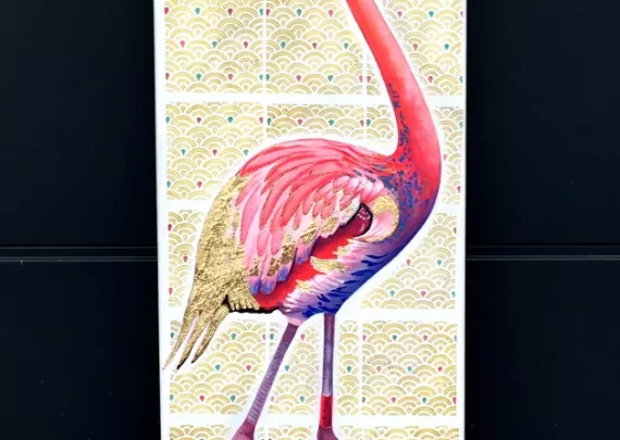 Gold flamingo